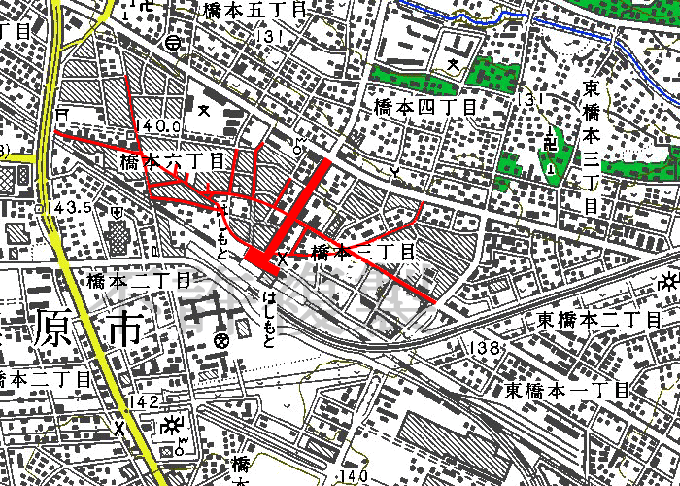 橋本商店街協同組合　範囲図