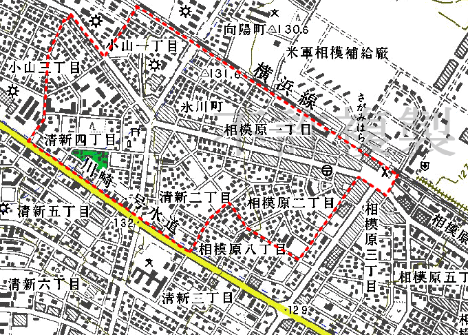 相模原西商店街協同組合 範囲図