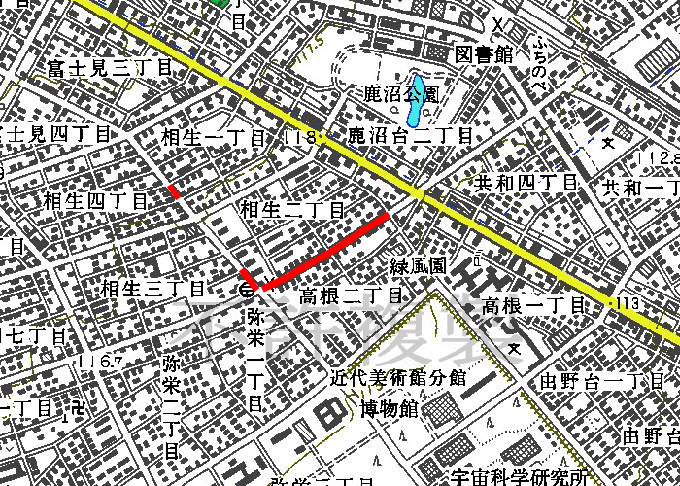 相栄商店会 範囲図