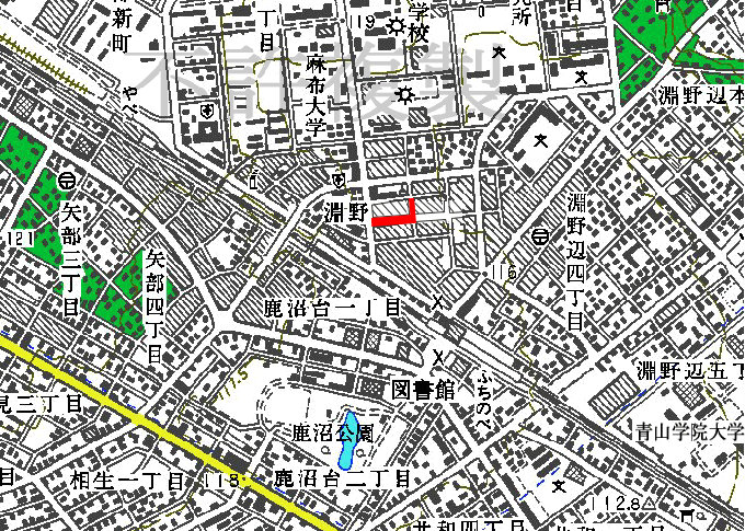 淵野辺ぎんなん横丁商店街協同組合 範囲図