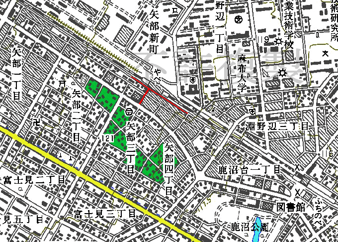 矢部駅前商興会 範囲図