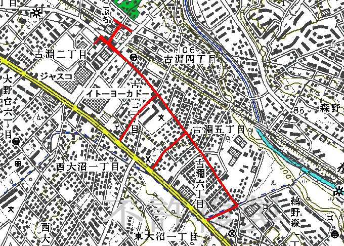 古淵商栄会 範囲図