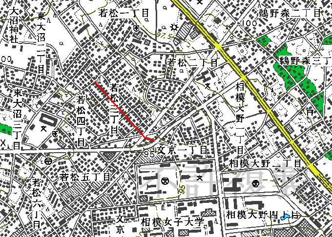 あいロード若松商店街振興組合 範囲図