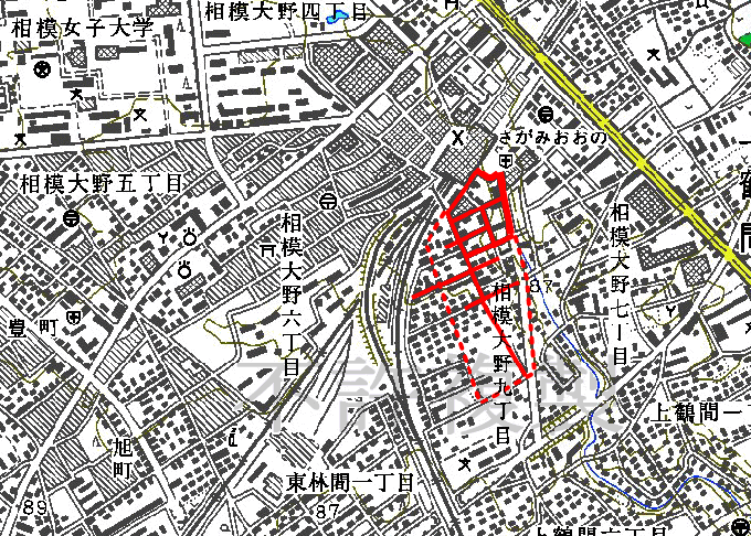 相模大野南新町商店街振興組合 範囲図